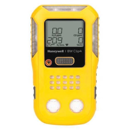 Multi-Gas Detector, 2 Yr Battery Life, Yellow