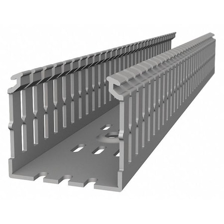 Wiring Duct,Wide Slot Wall,Gray,6 Ft. L