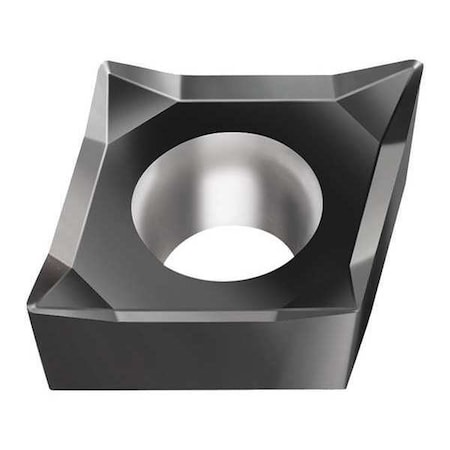 Diamond Turning Insert, Diamond, 3/8 In, CCGT, 80  Degrees, 0.0080 In, Carbide