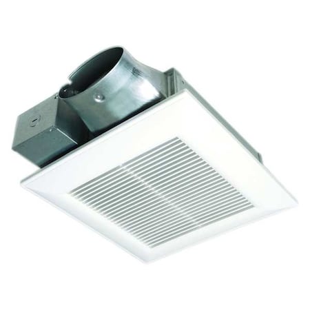 Ceiling Or Wall Bathroom Fan, 50/100 Cfm Cfm, 4 In Duct Dia., 120V AC