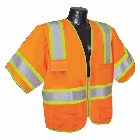 High Visibility Vest,Orange/Red,M