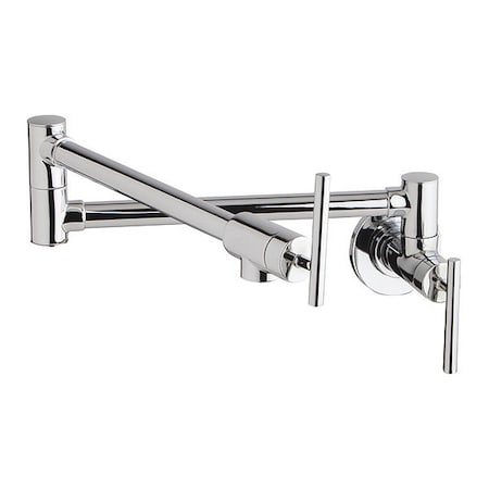 Lever Handle, 1 Hole Faucet,Wall Mnt,Pot Filler Levr,Chro