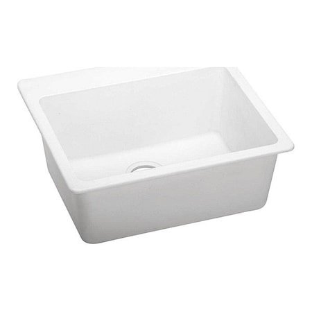 Sink, Drop-In Mount, Pre-scored For Up To 5 Hole, White Finish
