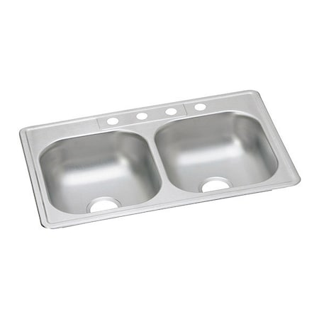 Sink, Drop-In Mount, 2 Hole, Satin Finish