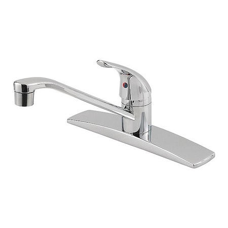 8 Mount, Residential 4 Hole Kitchen Faucet,1-Lever Handle,8,Chrome