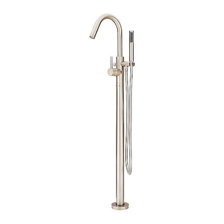 Single Handle Single Hole Mount, 1 Hole Tub Filler, Brushed Nickel