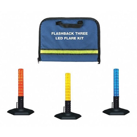 LED Safety Flare Kit,LED Blue,4 H