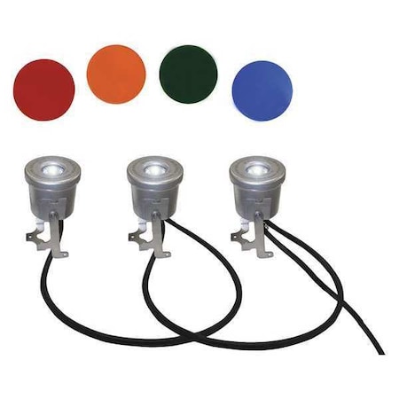 Lighting System,6 Lamps,19W,Cord 250ft L