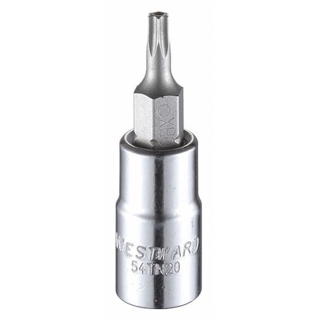 T15 Tip, Socket Bit, Torx 1/4 In Drive