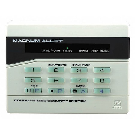 Intrusion System Keypads,5-7/8 W,LED