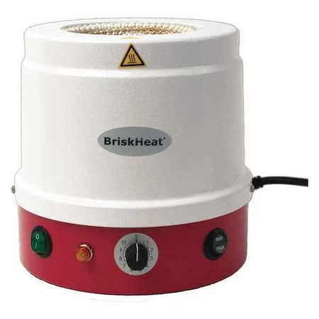 Heating Mantle, Metal-Housed, 120V, 110W, 100mL, Built-In Controller