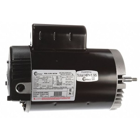 Pool Pump Motor, Permanent Split Capacitor, 1 1/2, 1/5 HP, 56J Frame, 3,450/1,725 Nameplate RPM