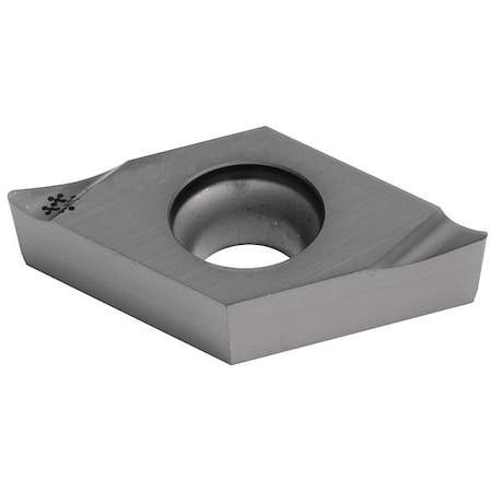 Diamond Turning Insert, Diamond, 3/8 In, DCGT, 55  Degrees, 1/64 In