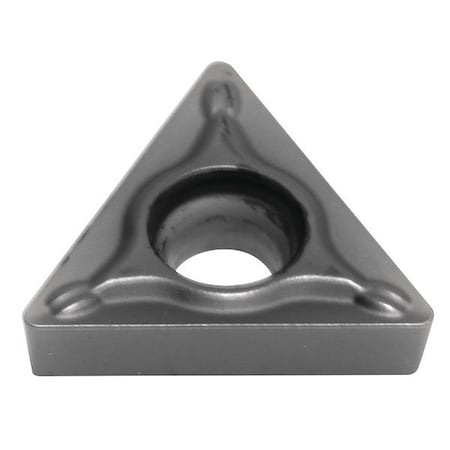 Triangle Turning Insert, Triangle, 3/8 In, TCMT, 0.0312 In, Carbide