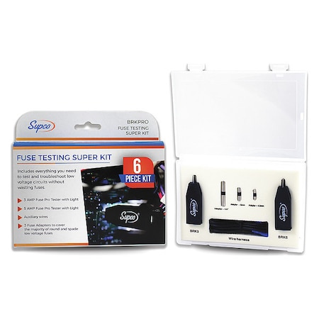 Fuse Testing Kit,2.5 H,4.5 W,6.5 D