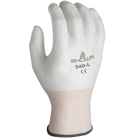 Coated Gloves,White,M,VF,4JY47,PR