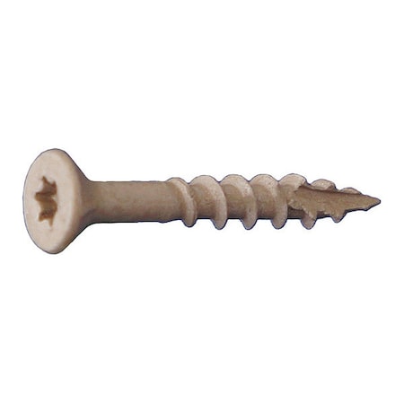 Deck Screw, #10 X 4 In, Steel, Flat Head, Torx Drive, 1000 PK