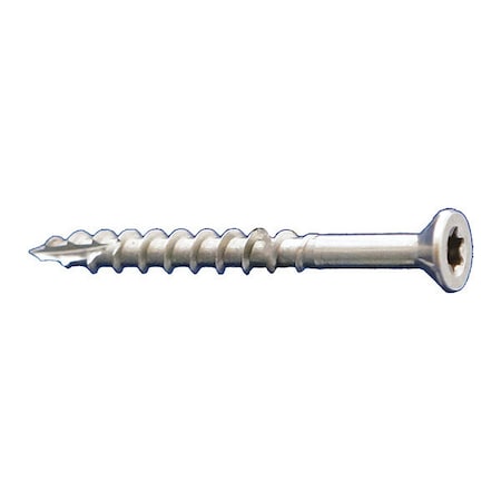 Deck Screw, #9 X 2 In, 18-8 Stainless Steel, Flat Head, Torx Drive, 2500 PK