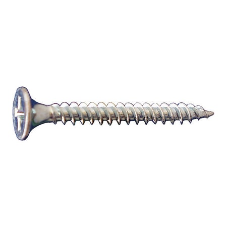 Drywall Screw, #6 X 1-1/4 In, Flat Head Phillips Drive, 8000 PK