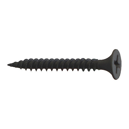 Drywall Screw, #6 X 1-5/8 In, Flat Head Phillips Drive, 5000 PK