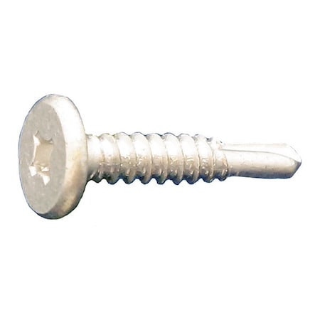 Self-Drilling Screw, #12-14 X 1 In, Dagger Guard Steel Pancake Head Phillips Drive, 5000 PK