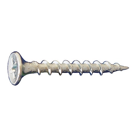 Drywall Screw, #6 X 1-1/4 In, Flat Head Phillips Drive, 8000 PK