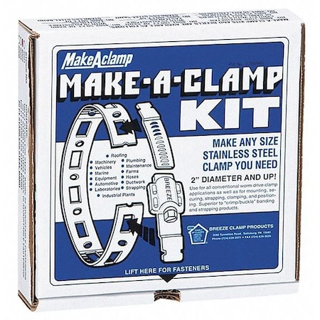 Make-A-Clamp Kit,50 Ft. Band,10 Fastenrs