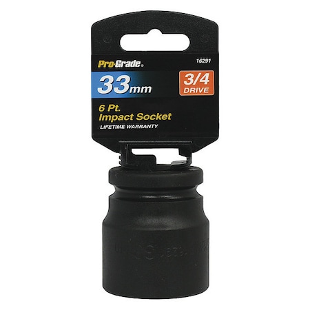 Socket,3/4Dr.,6Pt.,33mm Impact