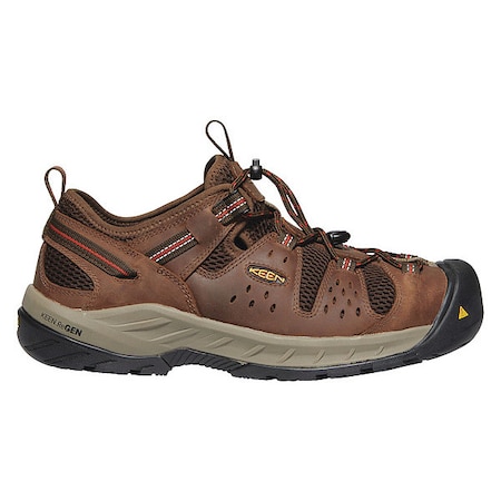 Size 7 Men's Hiker Shoe Steel Work Shoe, Shitake/Rust