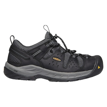 Size 8-1/2 Men's Hiker Shoe Steel Work Shoe, Black/Dark Shadow