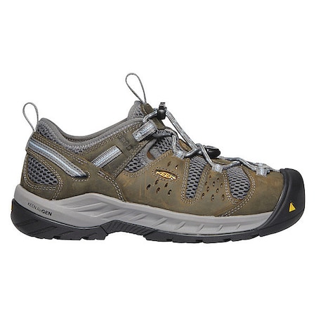 Women's Hiker Shoe Steel Work Shoe, Gargoyle/Blue Fog