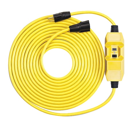 Line Cord GFCI,25 Ft. Cord L,Yellow