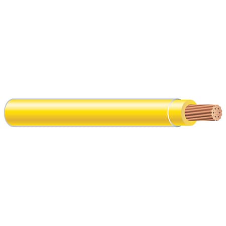 Building Wire, XHHW, 10 AWG, 500 Ft, Yellow, Nylon Jacket, PVC Insulation