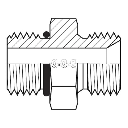 Hose Adapter,1/4,ORB,1/4,BSPP