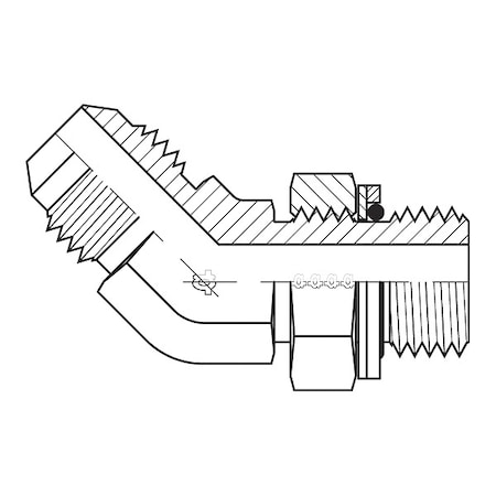 Hose Adapter,3/4,JIC,1/2,BSPP