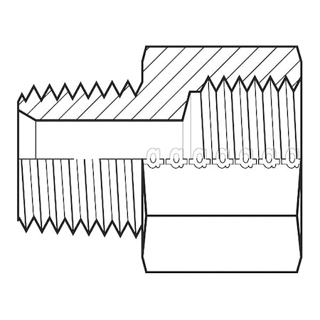 Hose Adapter,3/8,NPT,3/8,BSPP