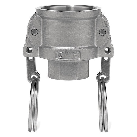 Cam And Groove Fitting, 304SS, D, 1 Coupler X 1 Female NPT