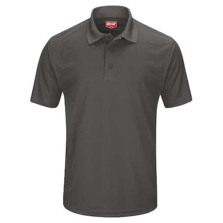 Short Sleeve Polo,Mens,L,Charcoal/Gray