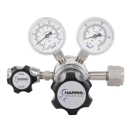 Specialty Gas Regulator, Two Stage, CGA-350, 0 To 50 Psi, Use With: Hydrogen, Methane