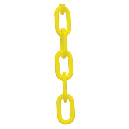 Plastic Chain,1-1/2 Sz,25 Ft. L,Yellow