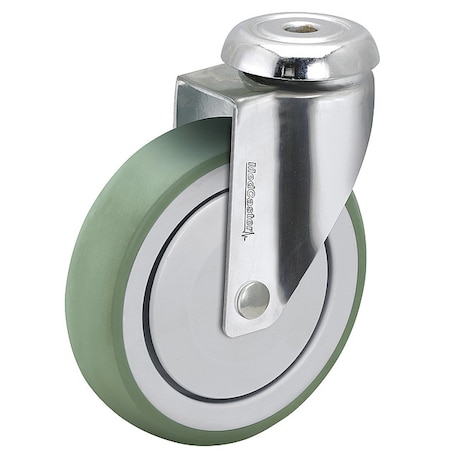 3 X 1-1/4 Non-Marking Anti-Microbial Tpr Swivel Caster, No Brake, Loads Up To 190 Lb