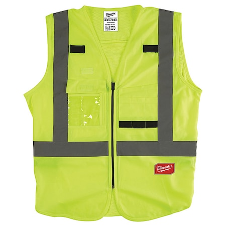 Class 2 High Visibility Yellow Safety Vest - 2XL/3XL