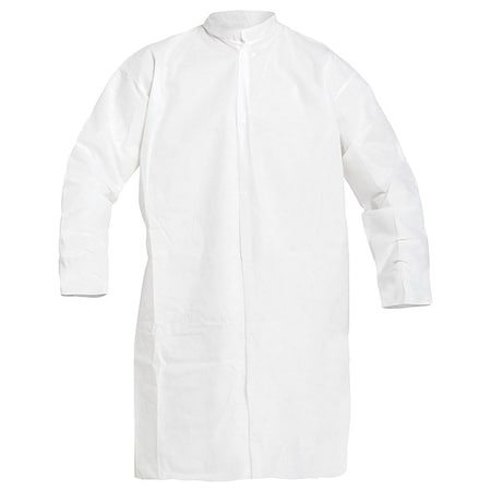 Lab Coat,White,Snaps,S,PK30