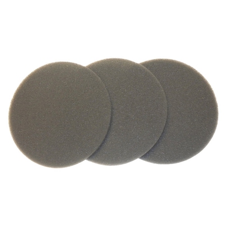 Disc Filter,Foam,Dry,3-7/8 L,PK3