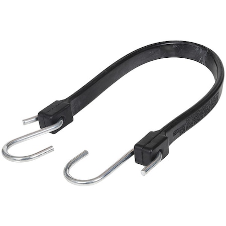 Bungee Strap, Black, 19in Length, EPDM Rubber