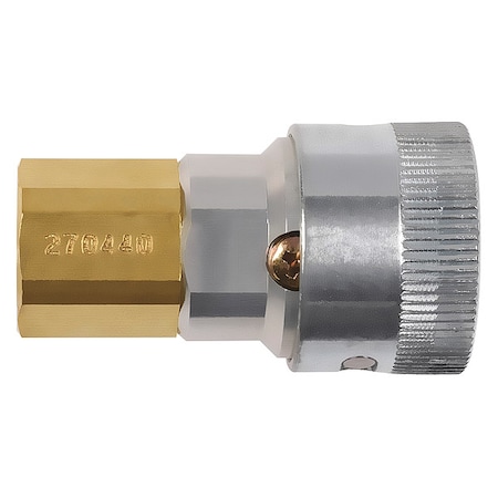 Air Hose Socket,1/4,Brass, Steel,PK2