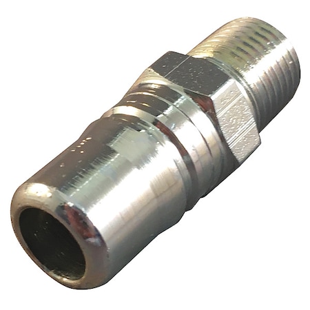 Hydraulic Quick Connect Hose Coupling, Steel Body, Push-to-Connect Lock, 1/2-14 Thread Size
