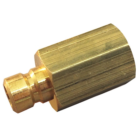 Hydraulic Quick Connect Hose Coupling, Brass Body, Push-to-Connect Lock, 3/4-14 Thread Size