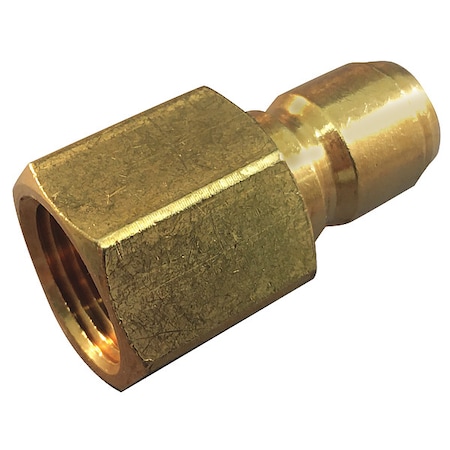 Hydraulic Quick Connect Hose Coupling, Steel Body, Push-to-Connect Lock, 1/2-14 Thread Size