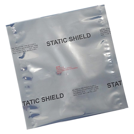 Static Shielding Bag,Silver,20 W,PK100
